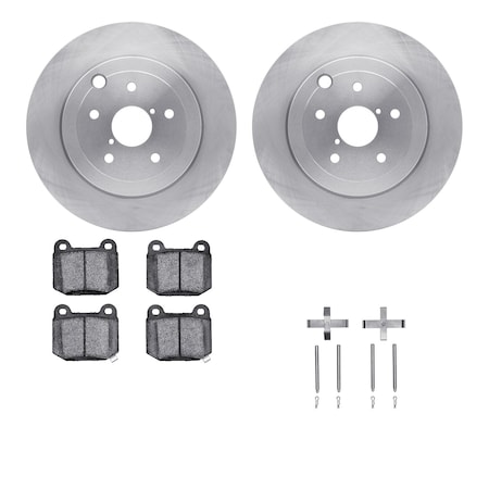 Dynamic Friction Co DFC Rotors with EURO 5000 Ceramic Brake Pads includes Hardware 6612-13031