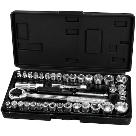 Performance Tool 40-Piece Metric and SAE Socket Wrench Set 1950