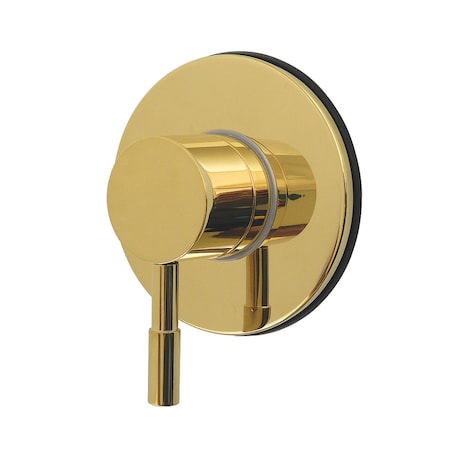 Kingston Brass Single-Handle Six-Way Diverter Valve with Round Trim Kit, Polished Brass KS4032DL