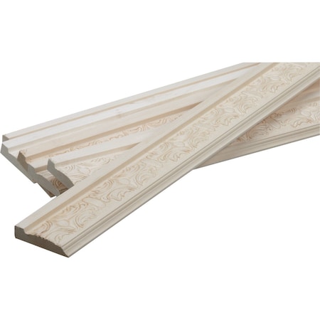 House Of Fara 21/32'' W.x3'' H.x8 ' L. Hardwood Victorian Chair Rail Molding 685