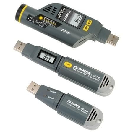 Omega Temperature & Humidity Infrared Data Logger, Portable, Temperature/Humidity/Infrared, 3 Measurement OM-144