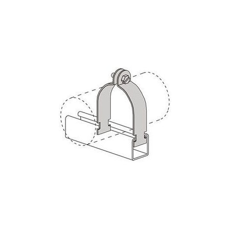 Wesanco Z-Support Strut Fitting, Electro-Galvanized, 25PK B6154AEG