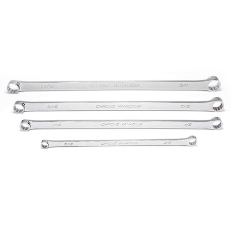 Genius Tools 4 Piece SAE Extra Long Box End Wrench Set. DE-704S