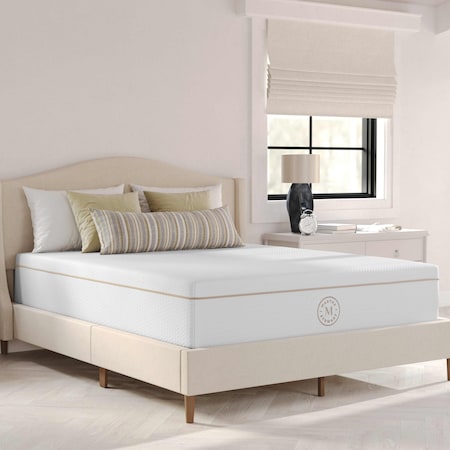 Martha Stewart SleepComplete 12 Inch Queen Medium Plush DA Cooling Gel Memory Foam Mattress w/Jacquard Quilted Top CL-MODH-12Q-MS