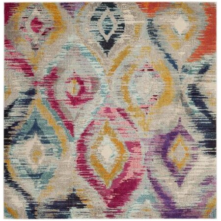 Safavieh 6 ft.-7 in. x 6 ft.-7 in. Monaco Power Loomed Square Area RugMulti MNC242F-7SQ