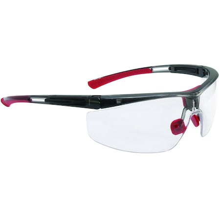 North Semi-Rimless Safety Glasses with Black Frame, Clear Lens and Hydroshield Anti-Fog Coating T5900LTKHS