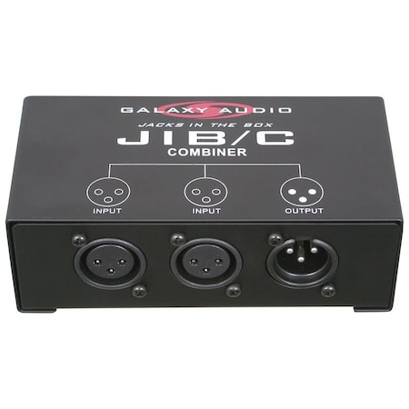 Galaxy Audio Microphone Input Combiner Junction Box joins two mics into one output JIBC