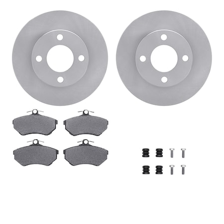 Dynamic Friction Co DFC Brake Rotor with 5000 Brake Pads and Hardware Kit 6512-73161