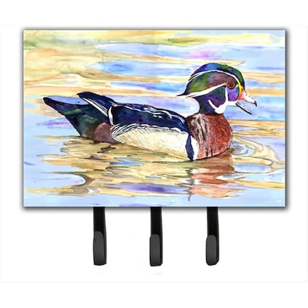 Carolines Treasures 6 x 9 in. Wood Duck Leash or Key Holder 8831TH68