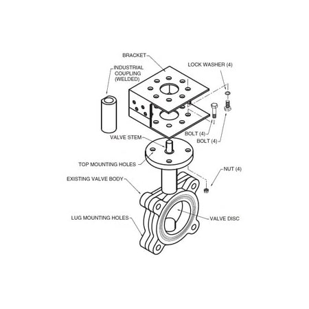 Belimo 6in PR Retrofit Butterfly Valve Linkage UFLKP010