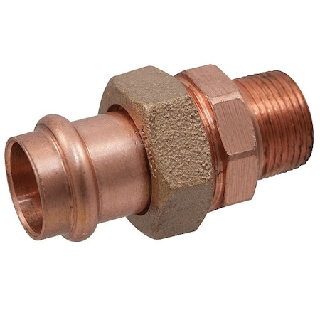 Nibco Copper, Straight, Press-fit, MNPT, 1/2in 9256800PC