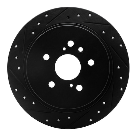 Dynamic Friction Co DFC Brake Rotor - Drilled and Slotted - Black 633-76139L