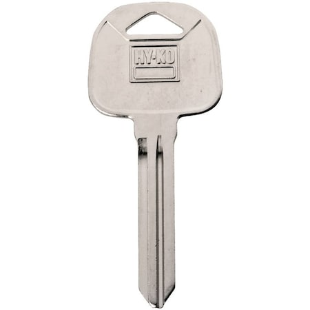 Hy-Ko Automotive Key Blank, Brass, Nickel, For: Hyundai Vehicle Locks 11010HY15