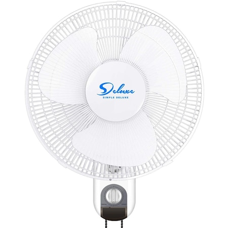 Edendirect 16 in Blade Dia Fans, 3 Speeds Speeds, White IR-WALLBASIC16