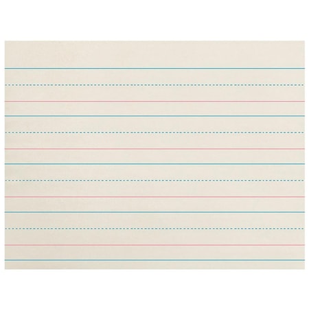 Easy-To-Organize Zaner-Bloser Newsprint Ream 1.125 in. Ruled Long Way - 500 Sheets Per Pack - 3 Reams EA3490450