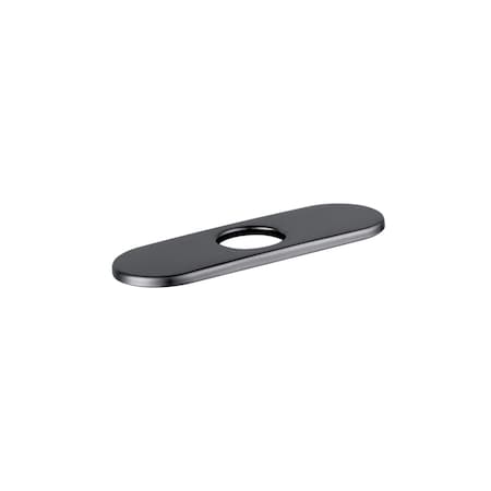 Hansgrohe E&S Accessories Base Plate for Contemporary Single-Hole Faucets, 6" in Brushed Black Chrome 06490340