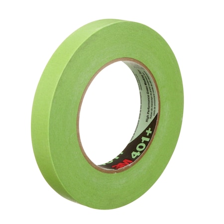 3M Painter's Tape, 18 mm W x 55 m L, 6.7 mil Thick, Green, Rubber Adhesive, 48 PK 401+
