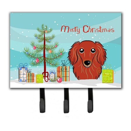 Carolines Treasures Christmas Tree and Longhair Red Dachshund Leash or Key Holder BB1586TH68