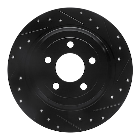 Dynamic Friction Co DFC Brake Rotor - Drilled and Slotted - Black 633-54076R