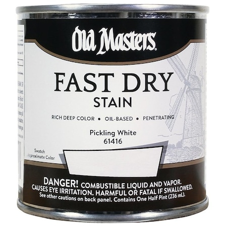 Fast Dry Stain 1/2 Pt Old Masters Pickling White Interior Oil-Based Wood Stain 61416