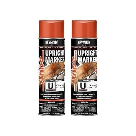 Seymour Midwest Stripe Upright Marking Paint, Fluorescent Orange net 17 oz., 2PK 201757-2