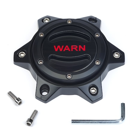 Warn Wheel Center Cap Closed Style Black Plastic Bolt On for Moonsault Diamond Cutter Wheels 104483