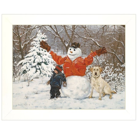 Homeroots Buddies 1 White Framed Print Wall Art 415324