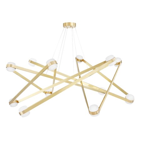 Hudson Valley Lighting Orbit 12 Light Chandelier 56.125 In. Aged Brass 2756-AGB