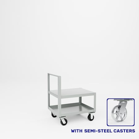 Pucel Single Handle Heavy Duty Truck, 24 in D x 30 in W x 36 in H, Gray 24-TR-30S