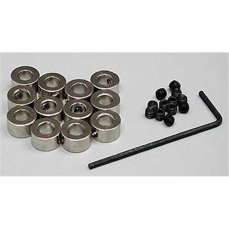 Dubro Products 0.18 in. Bulk Plated Brass DuraCollars, 12PK DUB599