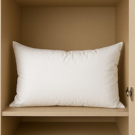 Homeroots 13" X 21" White Lumbar Cotton Down Blend Throw Pillow Insert 608271