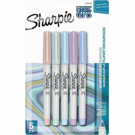 Sharpie Mystic Gems Permanent Markers, Ultra Fine Marker Point, Multi Ink, 6PK 2136730
