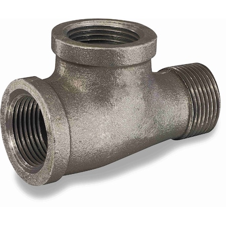 Usa Industrials Pipe Fittings - Black-Coated Malleable Iron - Class 150 - Run Tee - 3/4in NPT Female x NPT Male ZUSA-PF-20333