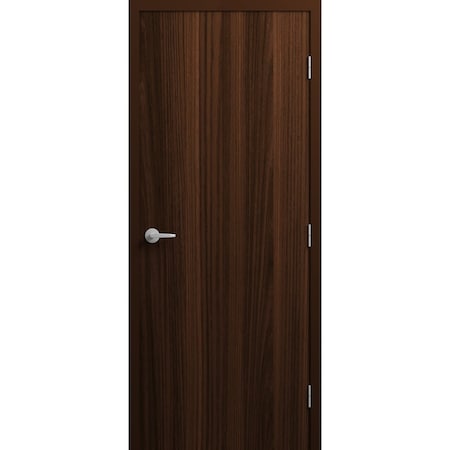Sartodoors Firerated 90 Min Interior Door, 1888 Chocolate Ash, Single Flush Panel Metal Frame Handle 36 x 80 FIRERATED1888ID-CA-36-LH-I