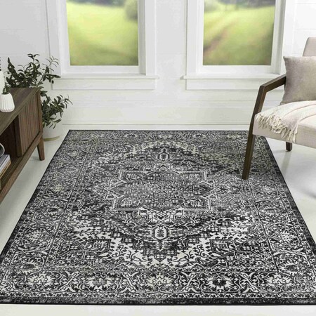 Jonathan Y Modern Persian Vintage Medallion Black 3 ft. x 5 ft. Area Rug MDP100D-3