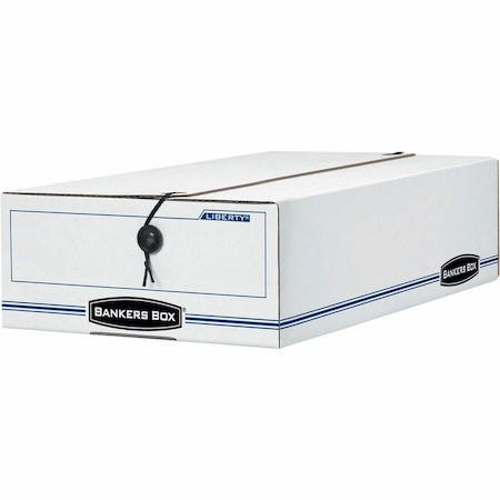 Fellowes Storage Case, 9.3in W, 15in D, 4.3in H, String/Button Tie Closure, White 00009