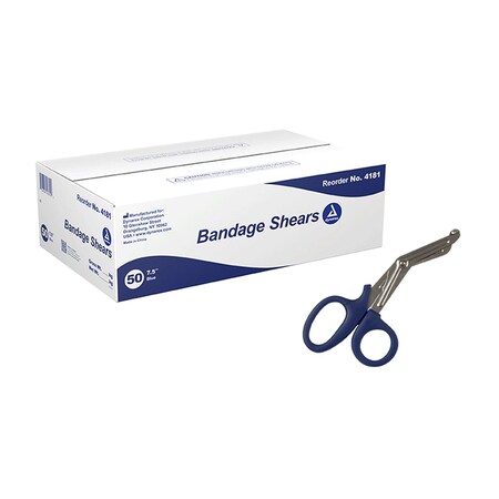 Dynarex Bandage Shears, 7.5", Blue, 50PK 4181-BX