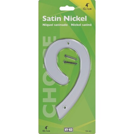 Hy-Ko 4'' Satin Nickel Number 9 SN-40/9