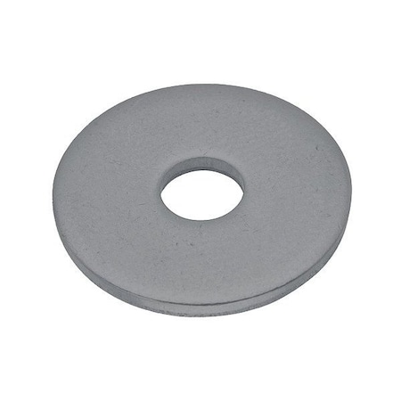 Zoro Select Flat Washer, For Screw Size #10 , PVC Not Applicable Finish, 25 PK WASB#10WPVC
