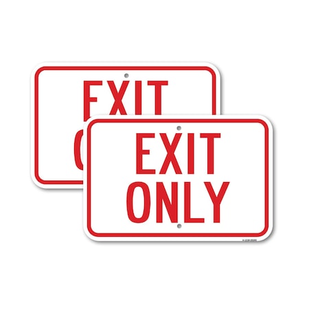Signmission Exit Sign, Heavy Gauge Aluminum, 12 in W, 18 in H A-1218-2PACK-25203