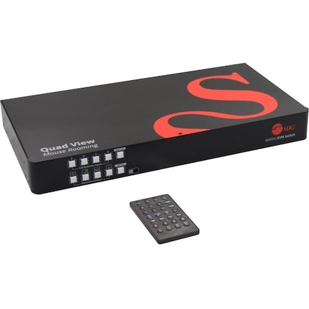 Siig CONTROL 4 HDMI COMPUTERS USING 1 KYBD&MOUSE, MOUSE ROAMING, QUAD VIEW, 2 HDMI 4K CE-KV0J11-S1