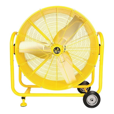 Jan Fan CirculatingFan, 42inDia, Yellow, Mobile JF-DRUM42