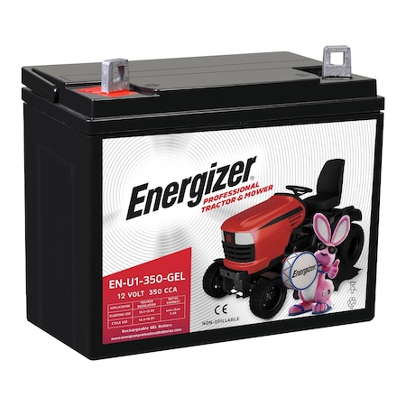 Energizer EN-U1-350-GEL, 12 Volt 350 CCA, Long Lasting Sealed Lead Acid AGM Rechargeable Battery EN4146164