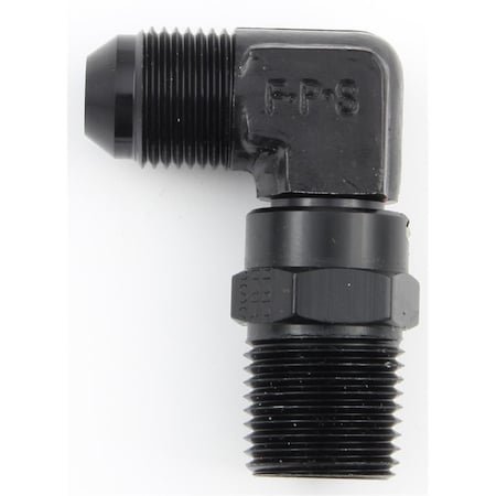 Fragola 499166-BL 90 deg -06 AN Male to 0.38 in. NPT Male Swivel Adapter Fitting, Black FRG499166-BL