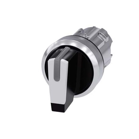 Siemens Selector switch, illuminable, 22 mm, round, metal, shiny, white 3SU1052-2BL60-0AA0