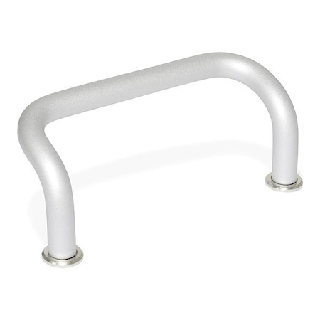 J.W. Winco Pull Handle, Silver, Aluminum, 7 13/32 in L 425.1-AL-12-200-EL