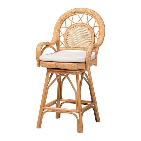 Bali & Pari Adam Natural Rattan Counter Stool 265-14385-ZORO