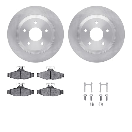 Dynamic Friction Co DFC Rotors with EURO 5000 Ceramic Brake Pads includes Hardware 6612-47003