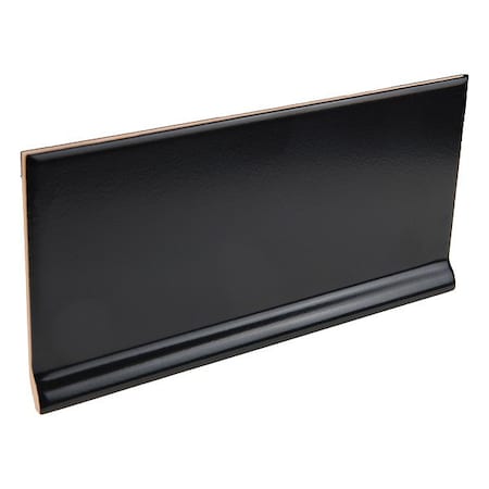 Crossville Wall Tiles, Black, 4 in. H, 7.875 in. L WT01.10408CBS