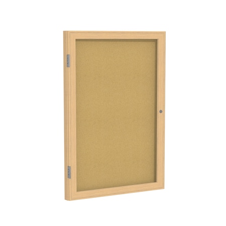 Ghent Enclosed Cork Bulletin Board 36"x30", 1 Door PW13630K